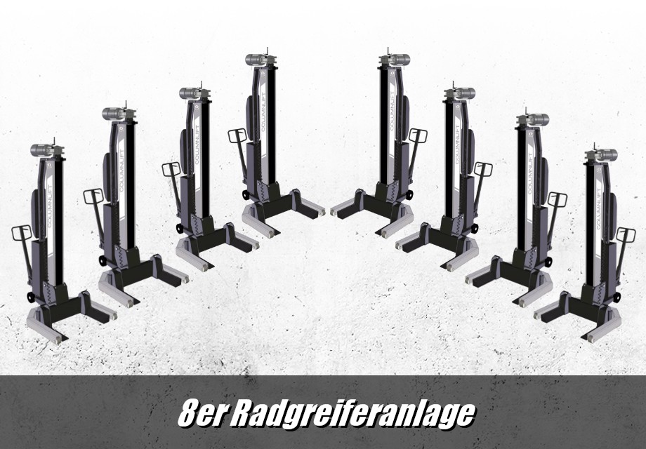 8 Säulen Radgreifer Anlage